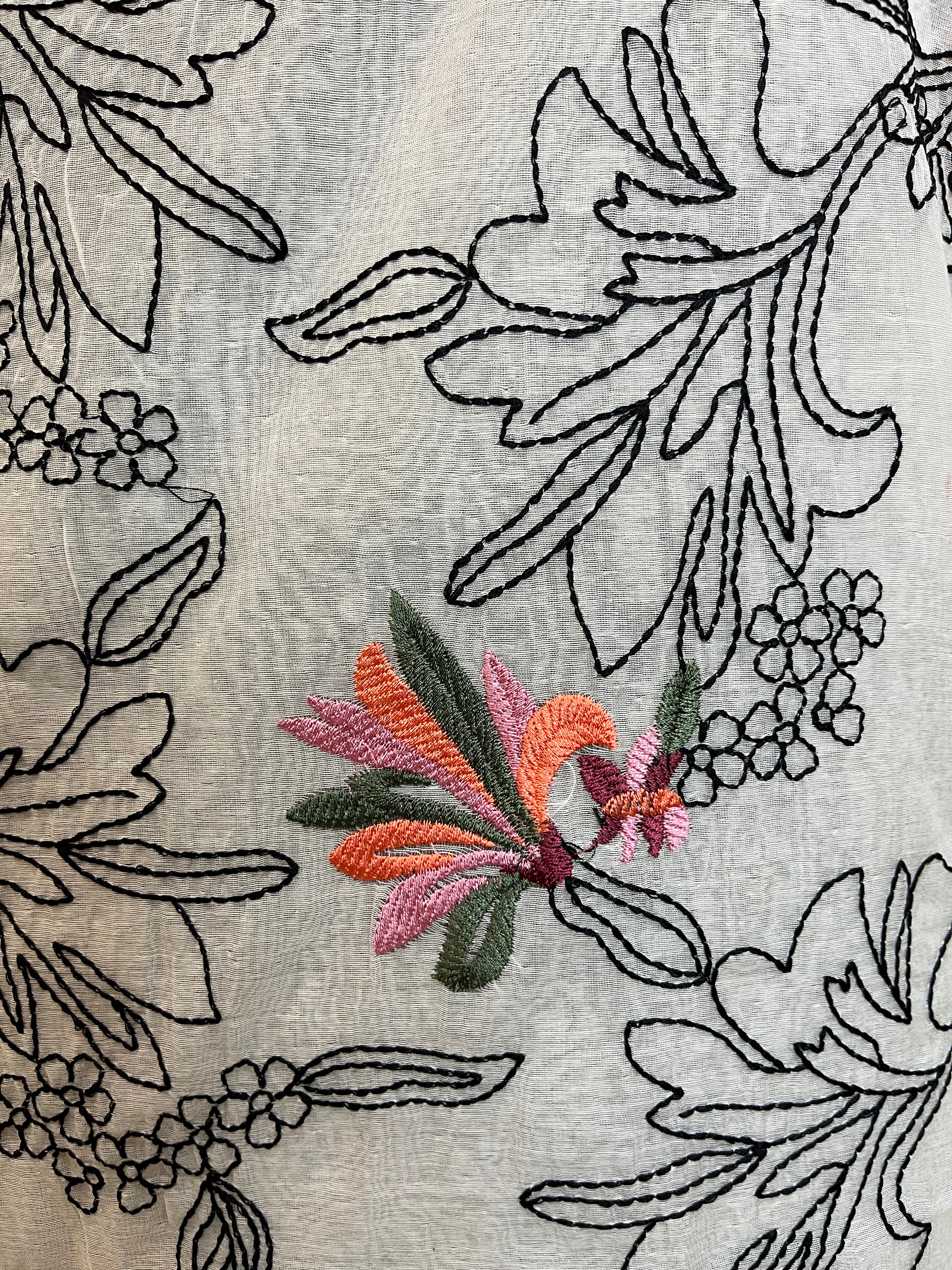 Mal Chanderi Suit with Cotton Bottom & Embroidered Dupatta